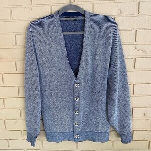 Vtg Puritan Sweater Mens Large L Gary Player Golf Cardigan Made in USA Nerd Dad